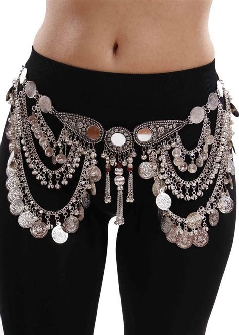 Belly Dance Tribal Coin Belt with Mirrors | ANCIENT ALICI in 2021 ...