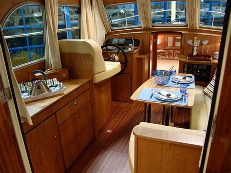 Boat interior design, Boat interior, Canal boat interior