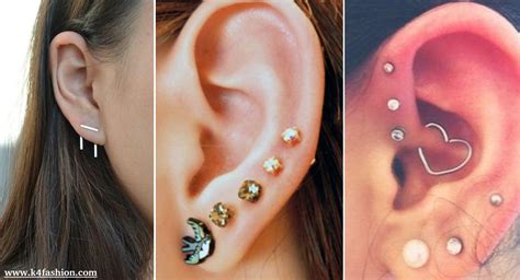 31 Cute & Adventurous Ear Piercings Ideas - K4 Fashion