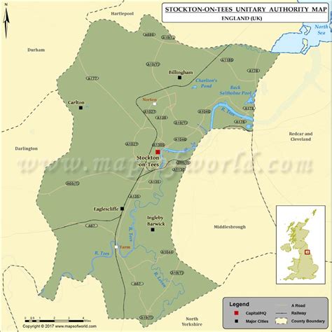 Stockton-on-Tees County Map