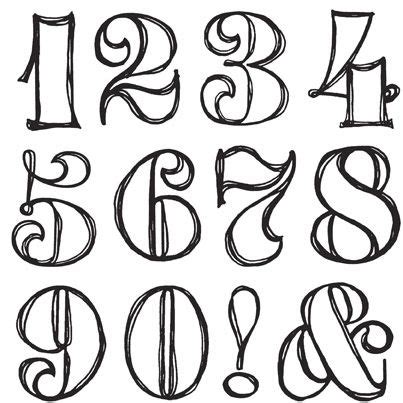 13 best images about Numbers on Pinterest | Fonts, Typography and How to draw