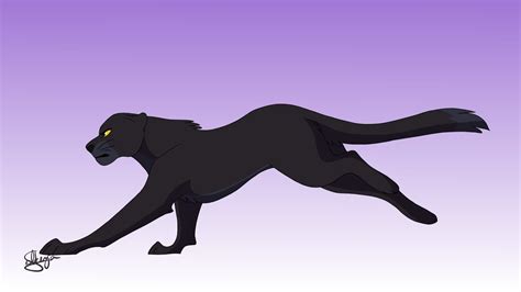 Panther run cycle - COMMISSION - YouTube