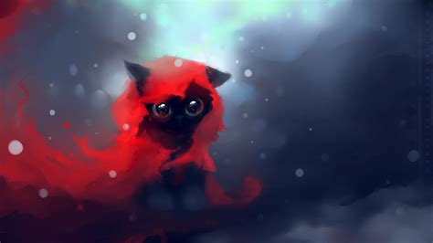 Wallpaper : drawing, cat, red, underwater, Apofiss, ART, screenshot, computer wallpaper, special ...