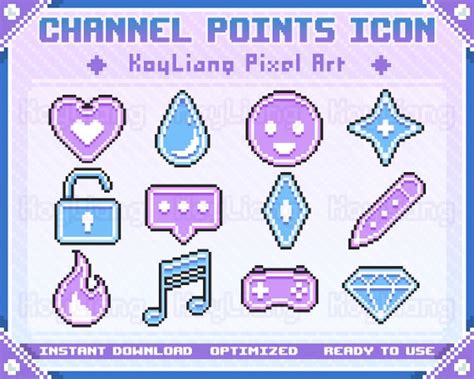 Cute Channel Points Icon for Twitch in 8bit Style Pixel - Etsy