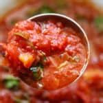 Easy 5 Ingredient Tomato Basil Sauce | One Bite Vegan