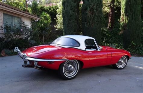 1969 Jaguar XKE Roadster RED w/ ORIGINAL HARDTOP Convertible Series 2 e ...