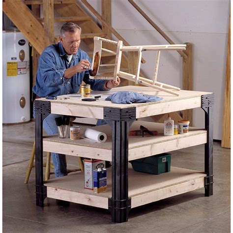 2x4 Basics Work Bench Legs, Wood,Made of Durable, Maintenance-Free ...