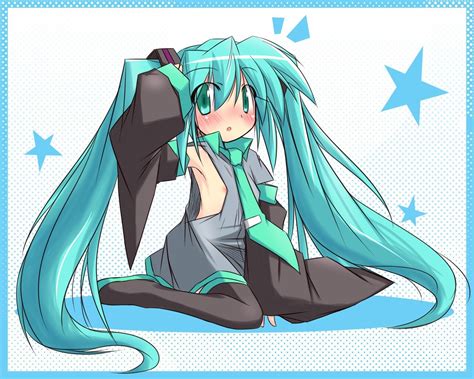 Wallpaper : illustration, anime, cartoon, Hatsune Miku, look, sweet ...