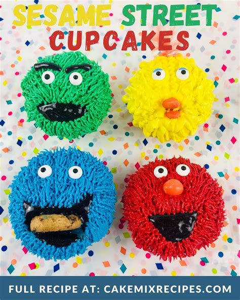 Sesame Street Cupcakes - Cake Mix Recipes