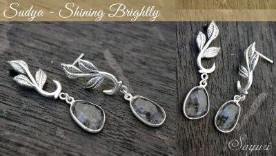 Shimmering Sterling silver earrings | Jewels of Sayuri