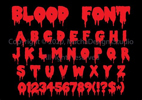 Blood Font SVG Blood Alphabet SVG Horror Font SVG Terror - Etsy Canada