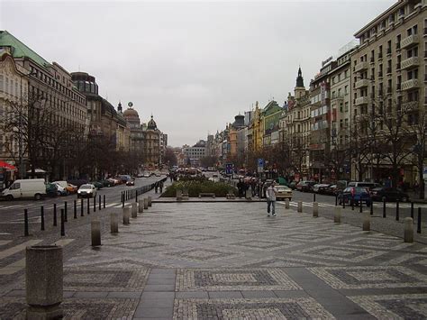 Wenceslas Square on Map of Prague