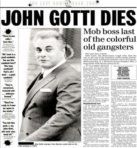 On this day in Mafia History: Death of John Gotti | About The Mafia