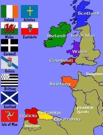 Map Of The Celtic Nations Of Europe. - Maps on the Web