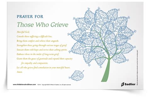 Prayer for Those Who Grieve Prayer Card | Download | Sadlier Religion