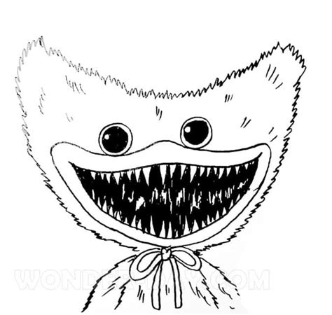 Printable Scary Huggy Wuggy coloring page - Download, Print or Color Online for Free