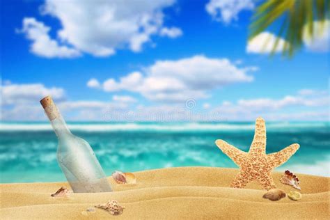 Message in a Bottle on the Beach Stock Photo - Image of tourism, sandy: 57239350