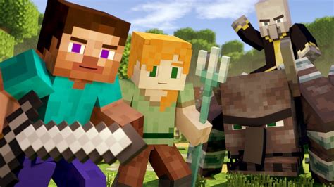 VILLAGE RAID - Alex and Steve Life (Minecraft Animation) - YouTube