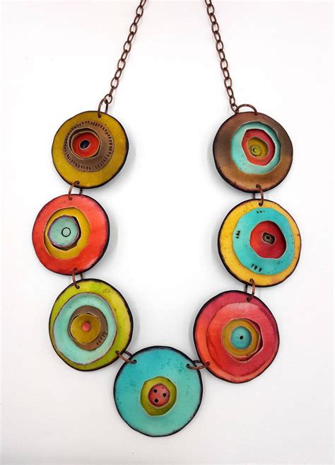 Polymer clay necklace-polymer clay jewelry-original art-gift | Etsy | Polymer clay necklace ...