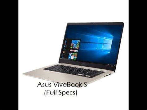 The Asus VivoBook S15: Specs Review - YouTube