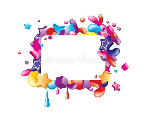 Colorful geometric border stock illustration. Illustration of illustrated - 18416676