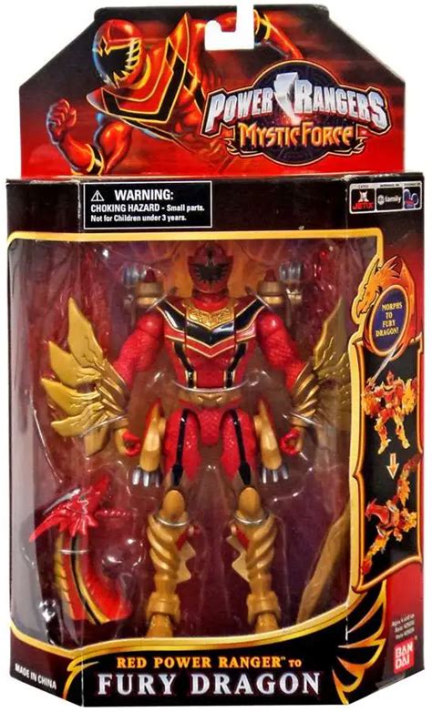 Power Rangers Mystic Force Red Ranger to Fury Dragon Action Figure ...