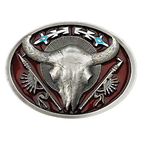 Buffalo Skull Belt Buckle - Country Cowboy - Wester Supply