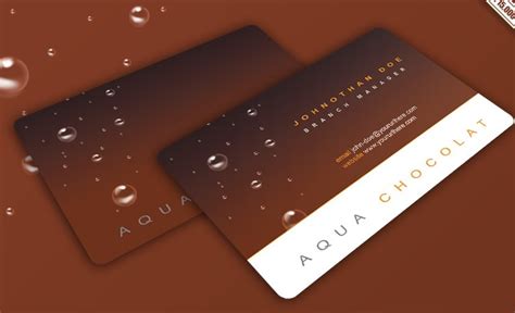 Free Chocolate Business Card Design Template PSD - TitanUI