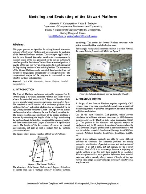 Stewart Platform Resumen Kinematics | Kinematics | Euclidean Vector