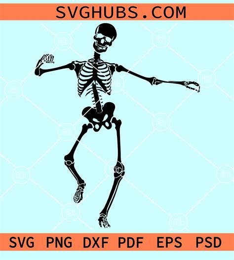 Bones Silhouette Dxf Skeleton Svg Halloween Svg Pdf S - vrogue.co