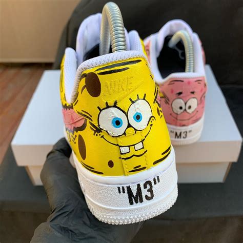 Spongebob and Patrick Air Force 1 Custom | Nike air shoes, Nike air force, Nike air