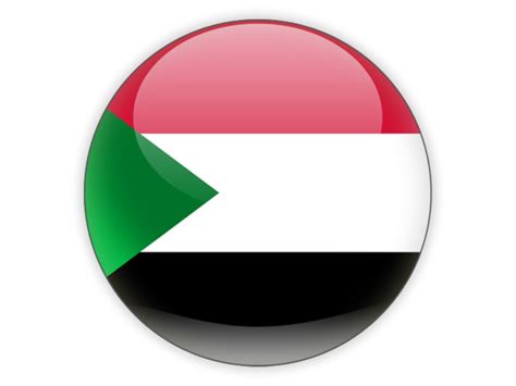 Round icon. Illustration of flag of Sudan