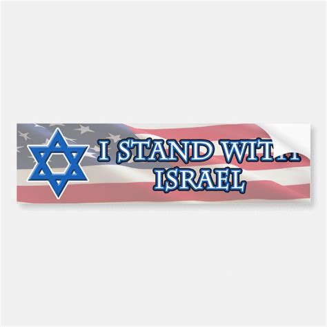 I Stand With Israel Bumper Sticker | Zazzle