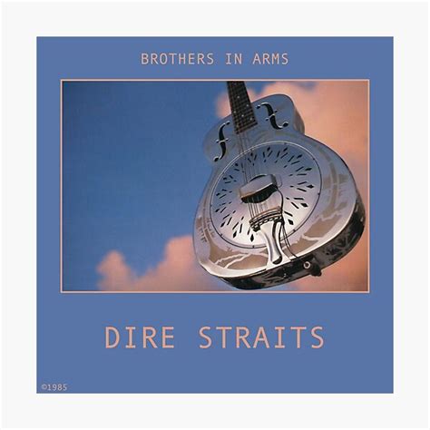 "Dire Straits Brothers In Arms Album Cover" Photographic Print for Sale ...