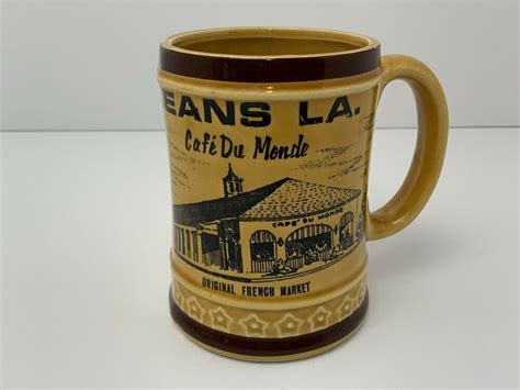 Vintage Cafe Du Monde Mug Coffee New Orleans Original French Market Made Japan #CafeDuMonde ...
