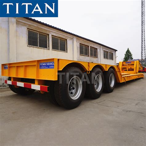 3 axles 50tons detachable gooseneck front loading lowboy trailers