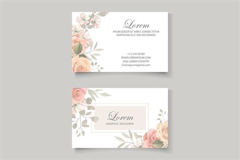 Beautiful floral business card template 3368240 Vector Art at Vecteezy