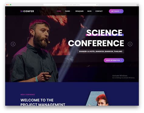 Confer - Best HTML Conference Website Template 2024 - Colorlib