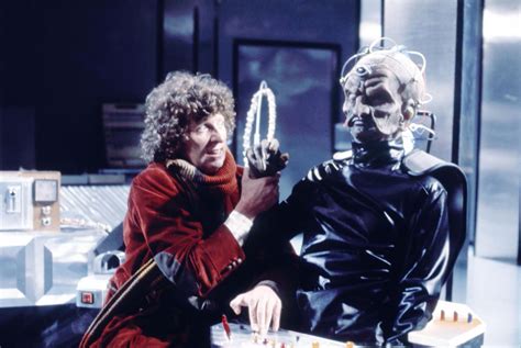 Here’s Davros as he first appeared in Genesis of the Daleks (1975) played by Michael Wisher ...