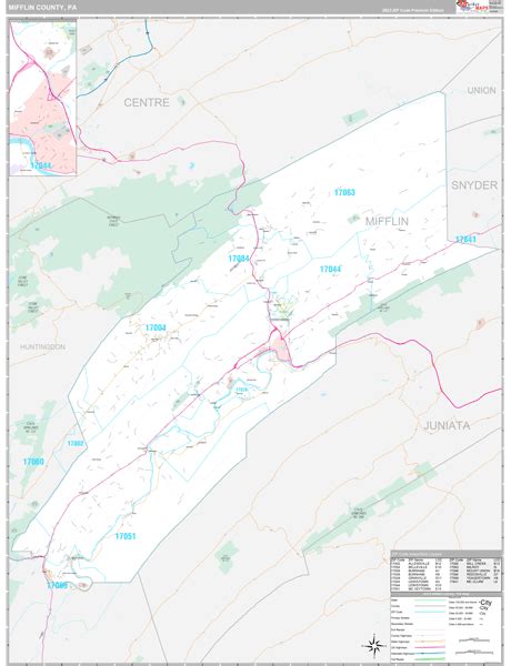 Mifflin County, PA Maps