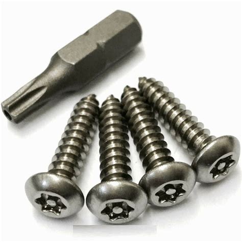 5pcs x Stainless Steel Number Plate Security Screws Kit - BoltWorld