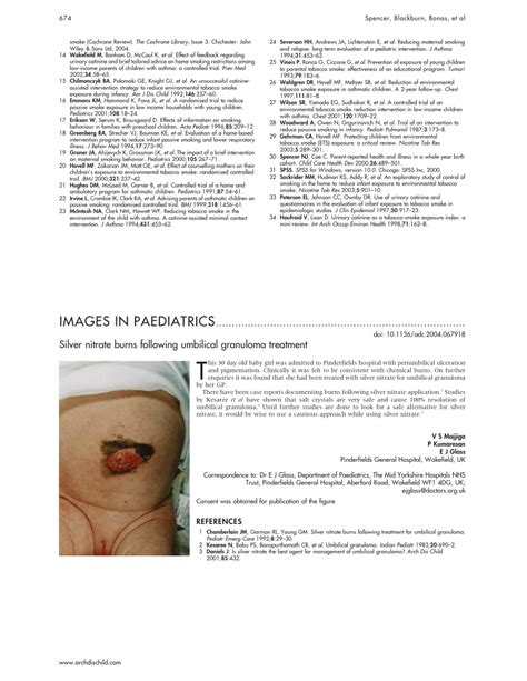 (PDF) Silver nitrate burns following umbilical granuloma treatment