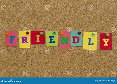 Friendly Word Written on Colorful Notes Stock Photo - Image of lined ...