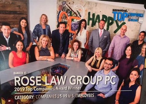 Rose Law Group a top three company to work for in Arizona by Arizona Republic - Rose Law Group ...