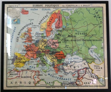 This stunning 1950s map of Europe by Kaeppelin