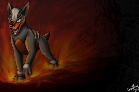 Houndour is on fire by WolfLinx on DeviantArt