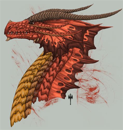 Red Dragon Head Side view by Sheranuva on DeviantArt