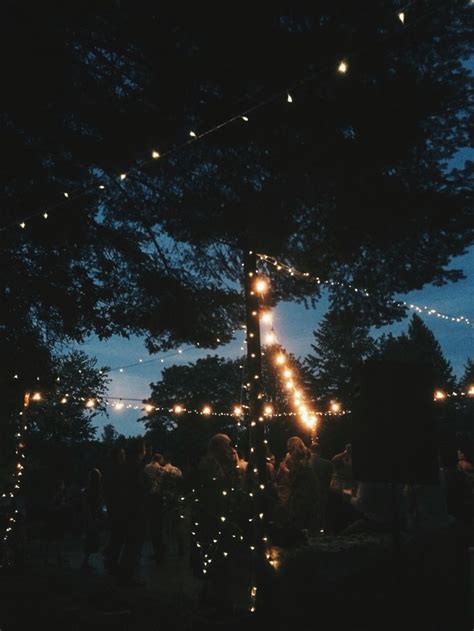 Outside wedding with fairy lights | Outdoor fairy lights, Backyard ...