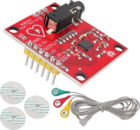 ICQUANZX ECG Module AD8232 ECG Measurement Pulse Heart Rate Sensor Module Kit ECG Monitoring ...