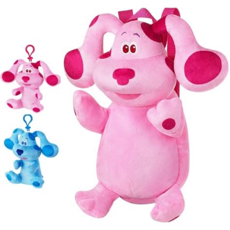 Blue's Clues Magenta Plush Set Backpack Clip on Coin Purse Bundle ...